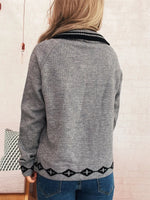 Heart Button Long Sleeve Cardigan