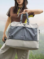 Drawstring Color Block Travel Bag