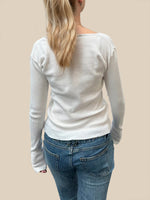 Devine Quarter Button Long Sleeve T-Shirt - Ladyez