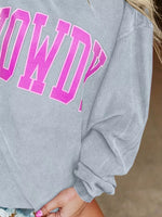 Full Size Howdy Round Neck Oversized Sweatshirt Plus Size