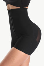 Full Size Hook-and-Eye Shaping Shorts - Ladyez