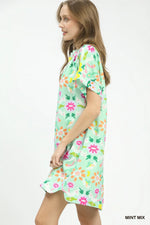 Umgee Abstract Floral Shift Dress