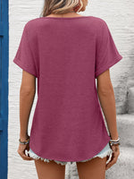Lace Trim Short Sleeve T-Shirt