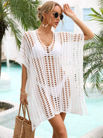 Angel Wings Side Slit Dolman Sleeve Cover-Up - Ladyez
