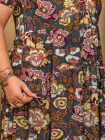 Plus Size V-Neck Short Sleeve Midi Dress