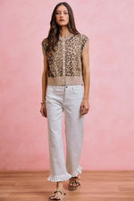SO ME Ruffled Bottom Detail Mid Rise Jeans
