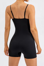 Spaghetti Strap Round Neck Romper - Ladyez