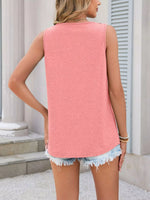 Lace Trim Sleeveless Tank Top