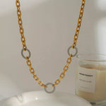 Stainless Steel Chain Link Circle Necklace