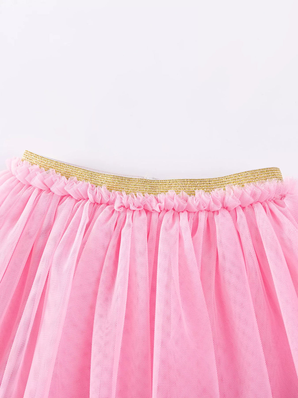 Children's Rainbow Ruffle Sleeve Top and Tulle Skirt Set