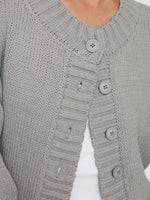 Full Size Button-Down Knit Cardigan Plus Size