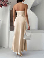 Devine Ruched Tube Maxi Dress - Ladyez