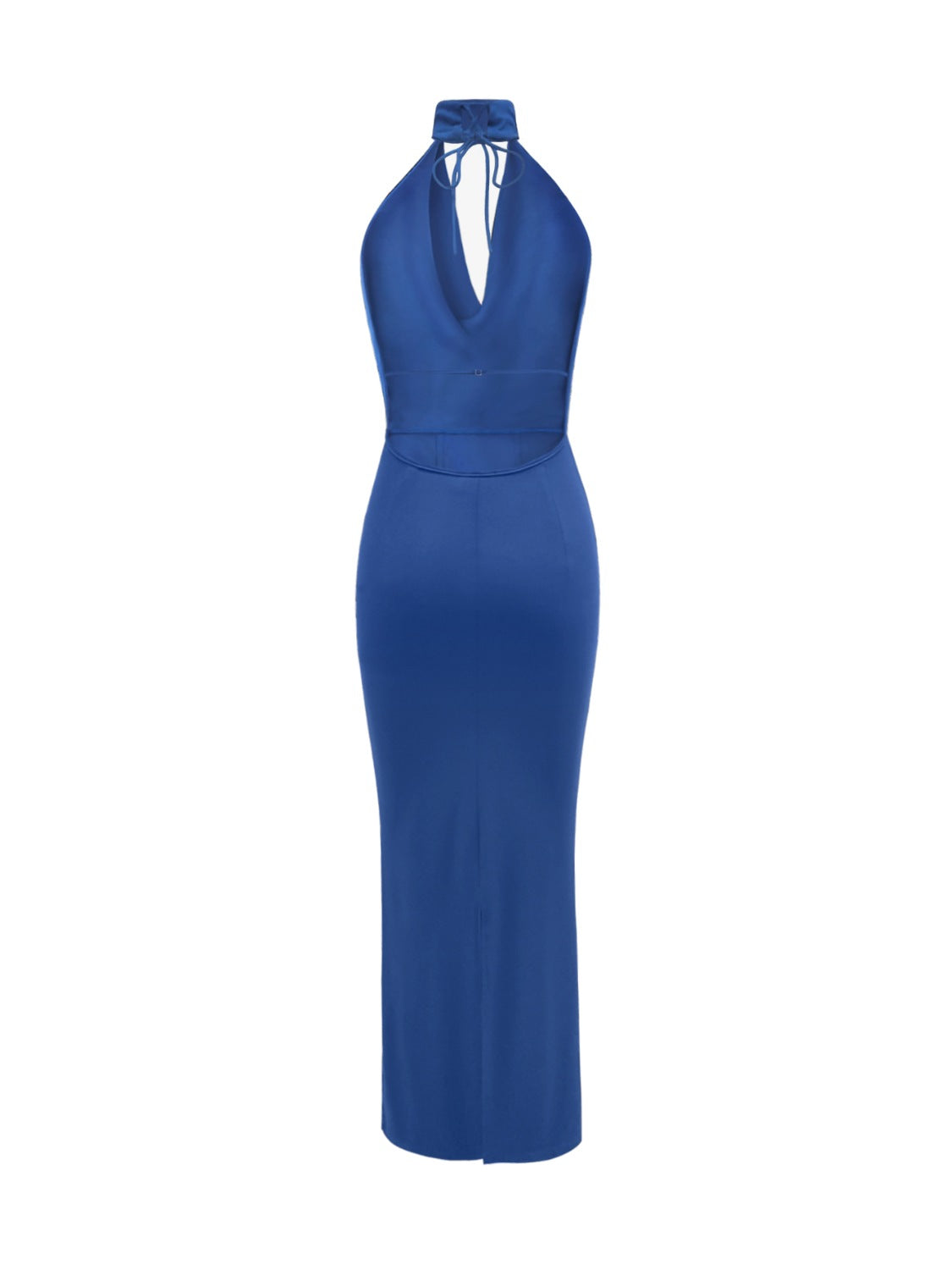 Backless Lace Up Back Sleeveless Maxi Dress - Ladyez