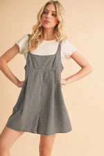 Aemi+Co Plaid Square Neck Romper - Ladyez