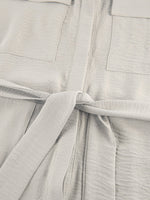 Chest Pocket Short Sleeve Wide Leg Jumpsuit