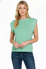 Zenana Round Neck Viscose Sweater Vest
