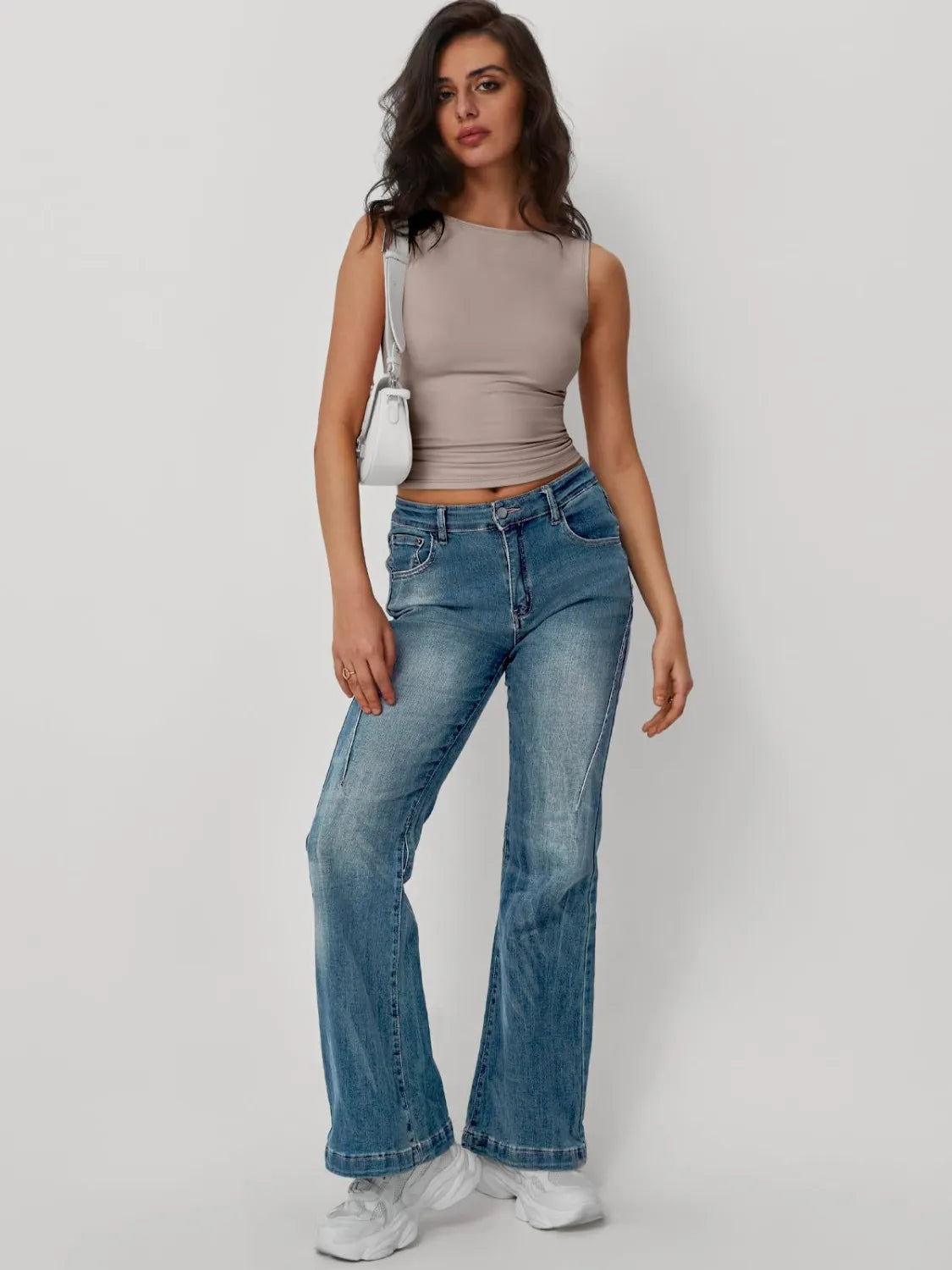 Solid Round Neck Tank - Ladyez