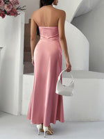 Devine Ruched Tube Maxi Dress - Ladyez