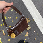 Suede Crossbody Bag with Adjustable Shoulder Strap