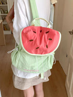 Watermelon Slice Drawstring Backpack Bag
