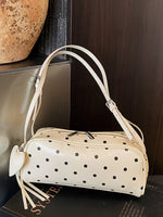 Polka Dot Leather Shoulder Bag