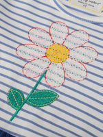 Children's Striped Sequin Flower Tulle Dress