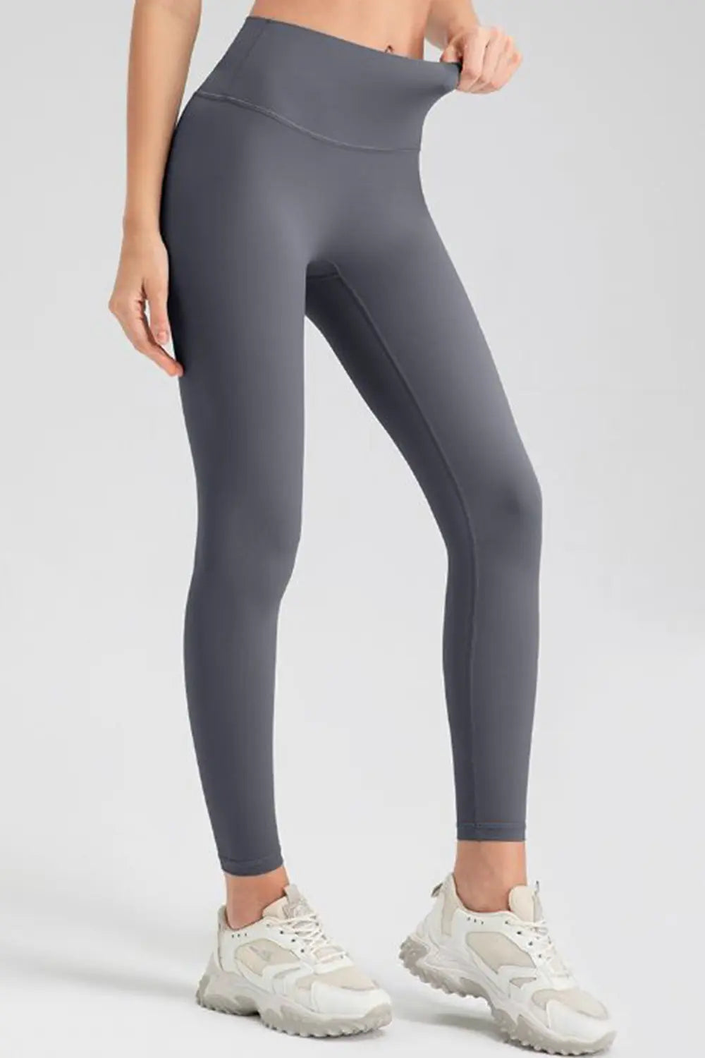 Wide Waistband Sport Leggings - Ladyez
