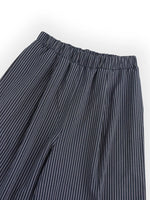 Striped Sleeveless Top and Wide-Leg Pants Set