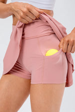 High Waist Pleated Active Skirt - Ladyez