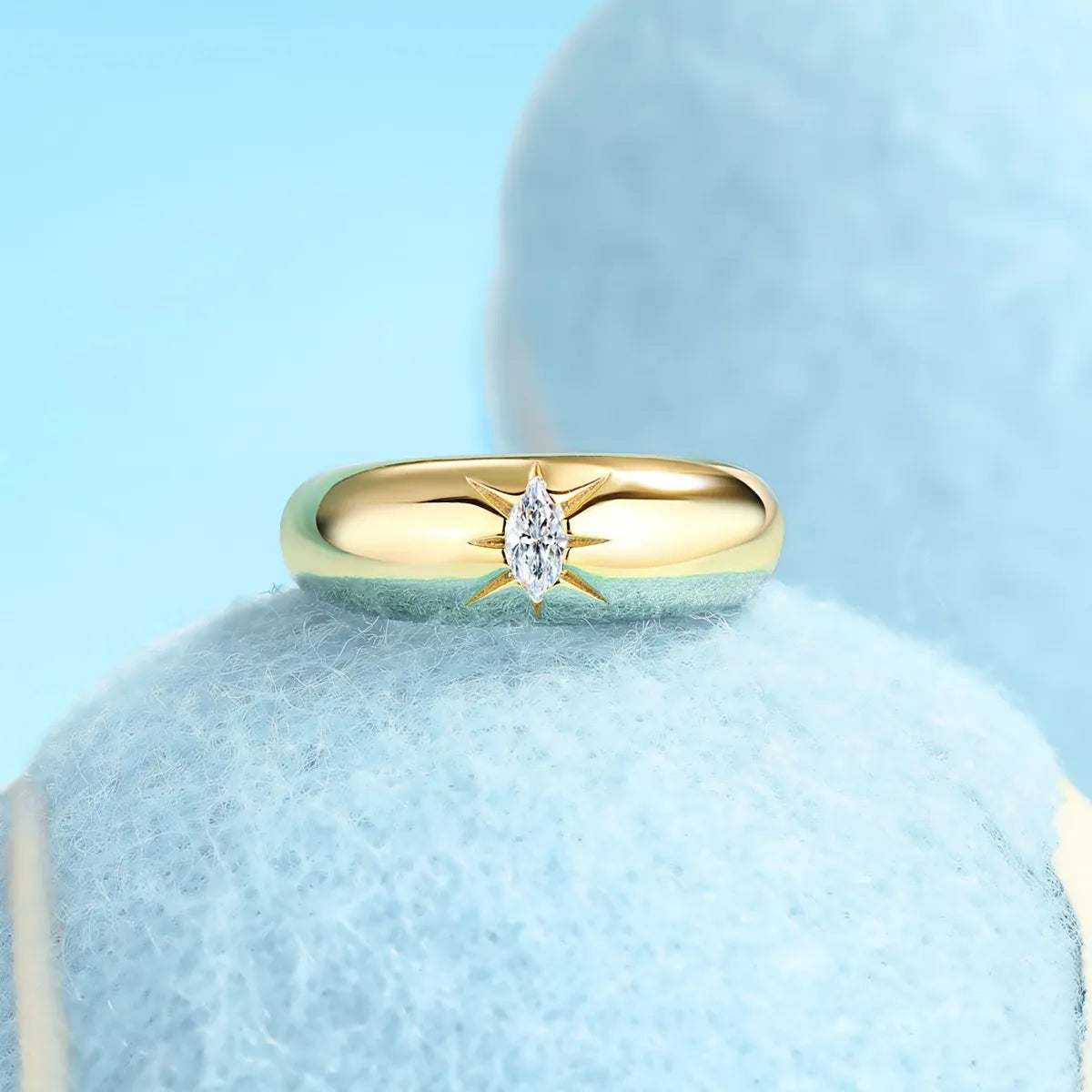 925 Sterling Silver Moissanite Ring - Ladyez
