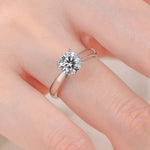 2 Carat Moissanite 925 Sterling Silver Ring