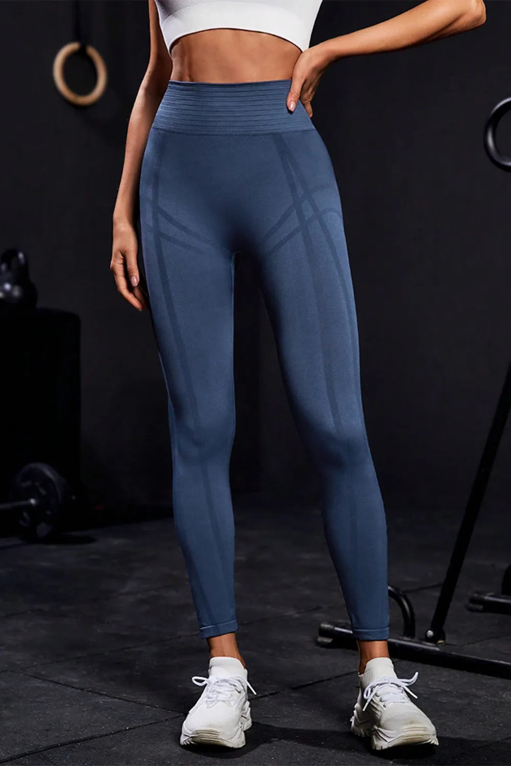 Wide Waistband High Waist Active Leggings - Ladyez
