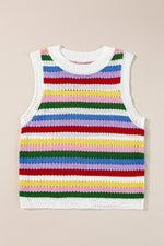 Contrast Round Neck Sweater Vest