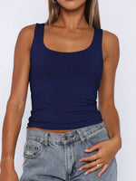 Square Neck Wide Strap Tank - Ladyez