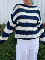 Striped Knit Long Sleeve Sweater