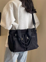 Corduroy Multi-Pocket Crossbody Bag