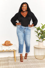 Culture Code Full Size V- Neck Bodysuit - Ladyez