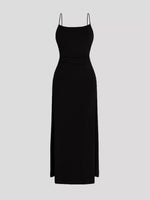 Solid Color Cami Dress & Shrug Set