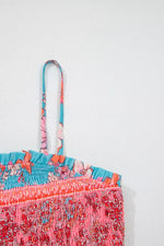 Bohemian Ethnic Print Spaghetti Straps Vacation Maxi Dress
