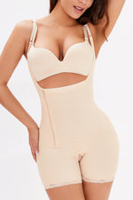 Full Size Side Zipper Under-Bust Shaping Bodysuit - Ladyez