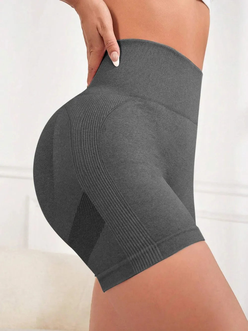 High Waist Active Shorts - Ladyez
