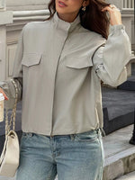 Stand Collar Zip Up Jacket
