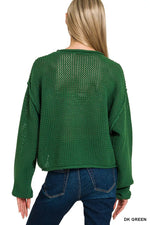 Zenana Zenana American Flag Crew Neck Sweater