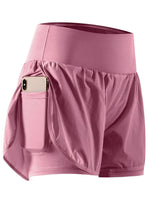 Pocketed High Waist Active Shorts - Ladyez