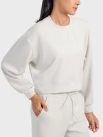 Millennia Round Neck Drop Shoulder Sports Top - Ladyez