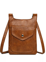 Adjustable Strap Leather Crossbody Bag