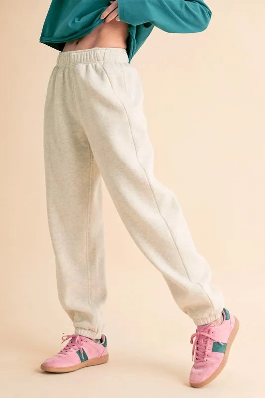 Aemi+Co Drawstring Elastic Waist Joggers - Ladyez