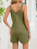 Casual Sleeveless Buckle Strap Romper