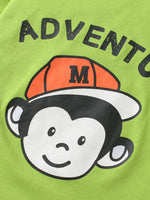 Children's Monkey Short Sleeve Top and Shorts Set