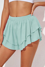 Layered Mid-Rise Waist Active Skirt - Ladyez